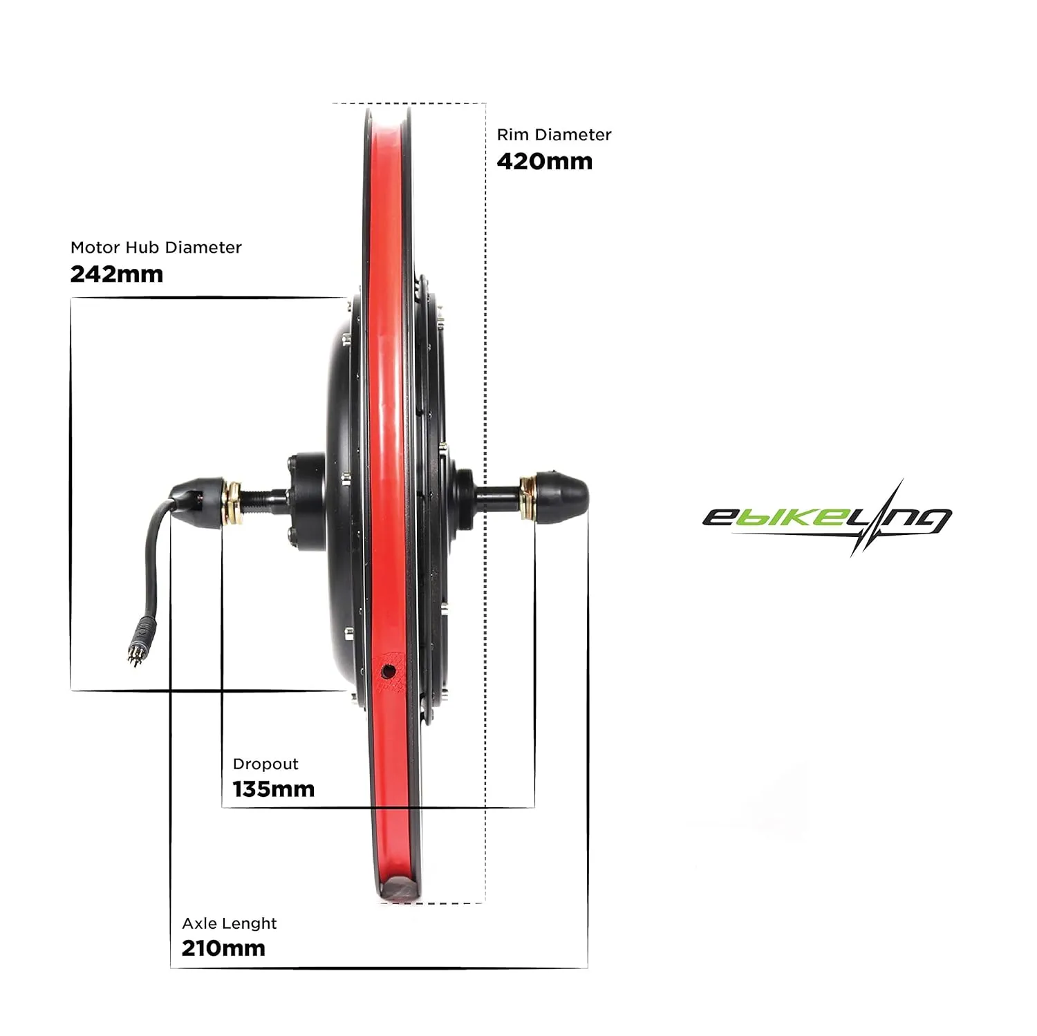 eBikeling Ebike Conversion Kit 48V 1200W, Rear Wheel 20" Electric Bike Conversion Kit, Add On Electric Bike Kit, High Performance, Waterproof Design for Easy Installation, Efficient Commuting Solution