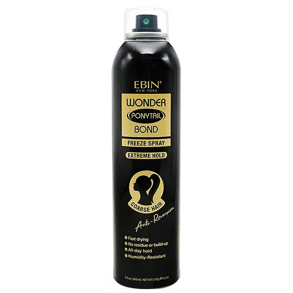 Ebin New York Wonder Ponytail Bond Freeze Spray Extreme Hold 8oz