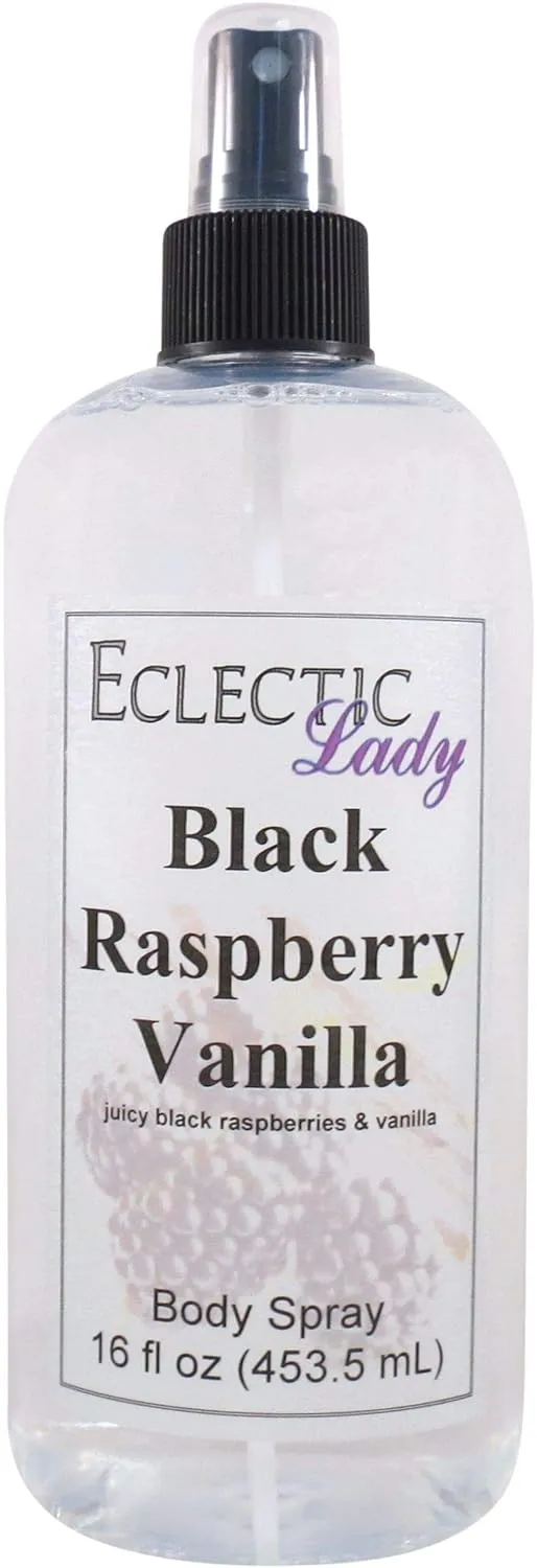 Eclectic Lady Black Raspberry Vanilla Body Spray, 16 ounces, Body Mist for Women with Clean, Light & Gentle Fragrance, Cologne with Soft, Subtle Aroma For Daily Use