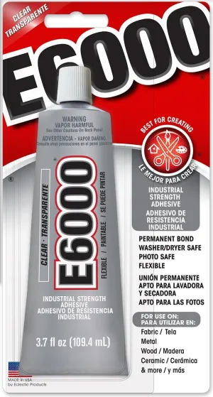Eclectic Products 230012 3.7 oz Amazing E-6000 Craft Adhesive Uncarded, Clear 8 Pack