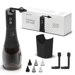 Electric Ear Cleaner and Earwax Removal Kit - 5 Pressure Modes, Timer - Safe Cleaning & Flushing Tool - Clogged Ear Wax Removal Kit for Adults with 6 Nozzles, Washing Basin, Cable, Storage Bag - IPX7