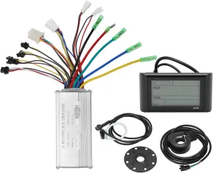 Electric Motor Controller, 36V/48V 500W Waterproof Brushless Motor Controller Kit with LCD S900 Panel 130X Thumb Throttle 8C Speed Assist Sensor for DIY Electric Bicycle/Vehicle/Scooter, Folding Bike