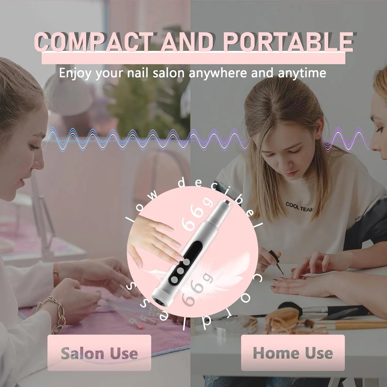 Electric Nail Drill Kit with U V Nail Lamp,Portable Cordless Electric Nail File with Display Screen,9 Speeds Professional Manicure Pedicure Polishing 12-in-1 Nail Drill Kit for Home and Salon Use