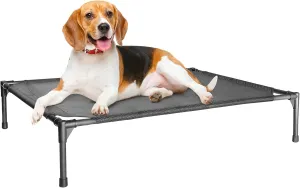 Elevated Dog Bed,Portable Raised Dog Cots Bed for Medium Dogs, Cooling Camping Medium Elevated Pet Bed with Breathable/Washable Mesh,Indoor&Outdoor Dog Bed to Keep Dogs Cool(M:32 * 25 * 7 in)