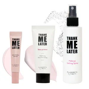 Elizabeth Mott - Thank Me Later Eye Primer (10 g) & Elizabeth Mott - Thank Me Later Face Primer (30g) a Long-lasting Makeup Gripping Formula & Elizabeth Mott Thank Me Later Setting Spray (95ml)