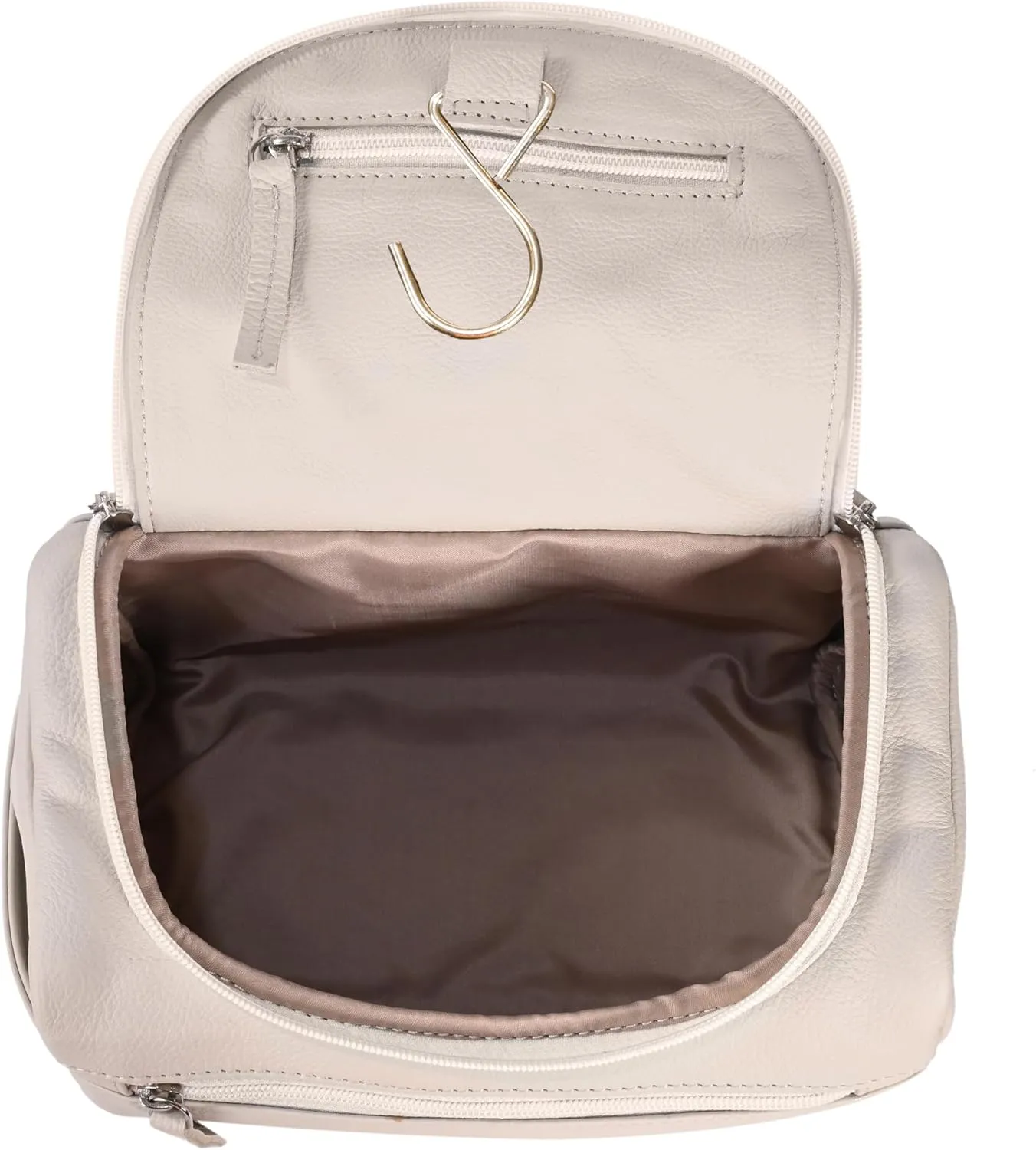 ELIZO Premium REAL Leather Toiletry Bag for Men Dopp Kitt Hanging Mens Toiletry Large TSA Toiletries Bag Shaving Grooming Bag Organizer Cream