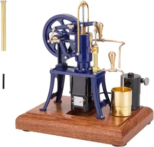 Engine Model Kits, 1/12 Scale Hot Air Pumping Engine Kit for Adults, Water-Cooled Stirling Engine Motor Model Educational Physics Experiment STEM Model