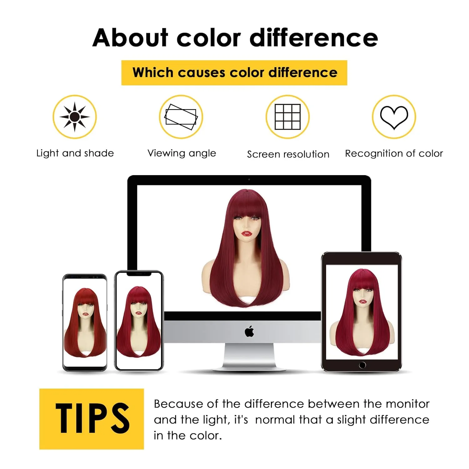 ENTRANCED STYLES Red Wigs for Women Long Straight Red Wig with Bangs Synthetic Burgundy Wig Colored Cosplay Wig for Girls Halloween Daily Party Use 22 Inch