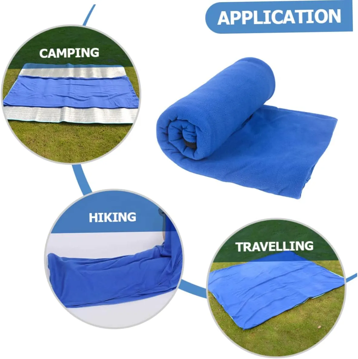 Envelope Fleece Cool Picnic Canopy Mats Portable Bed Basket Cot Camping Pillow Camp Blanket Cover