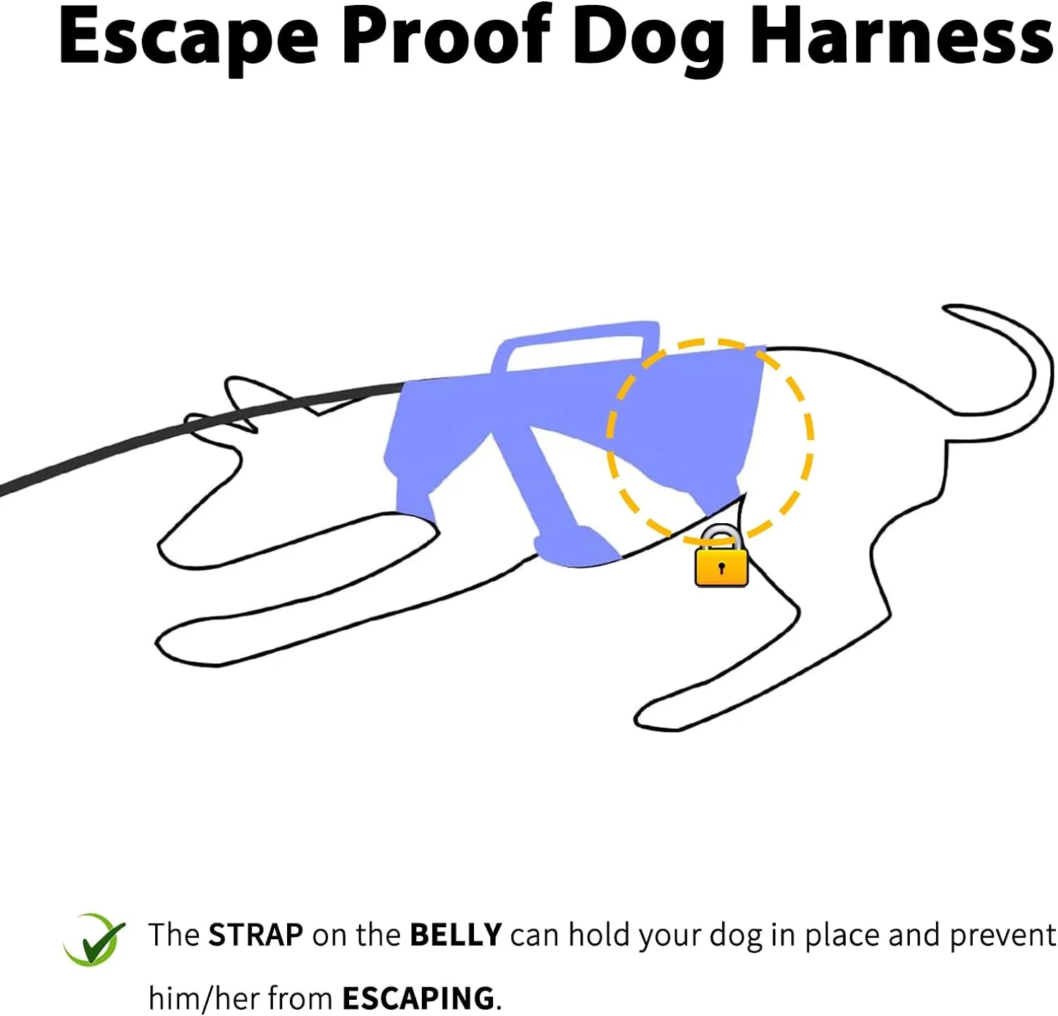 Escape Proof Dog Harness, Escape Artist Harness, Reflective Dog Harness with Handle, Durable,Adjustable Vest for Small Medium Large Dogs Walking, Training, and Running Gear(Technicolor Blue,S)