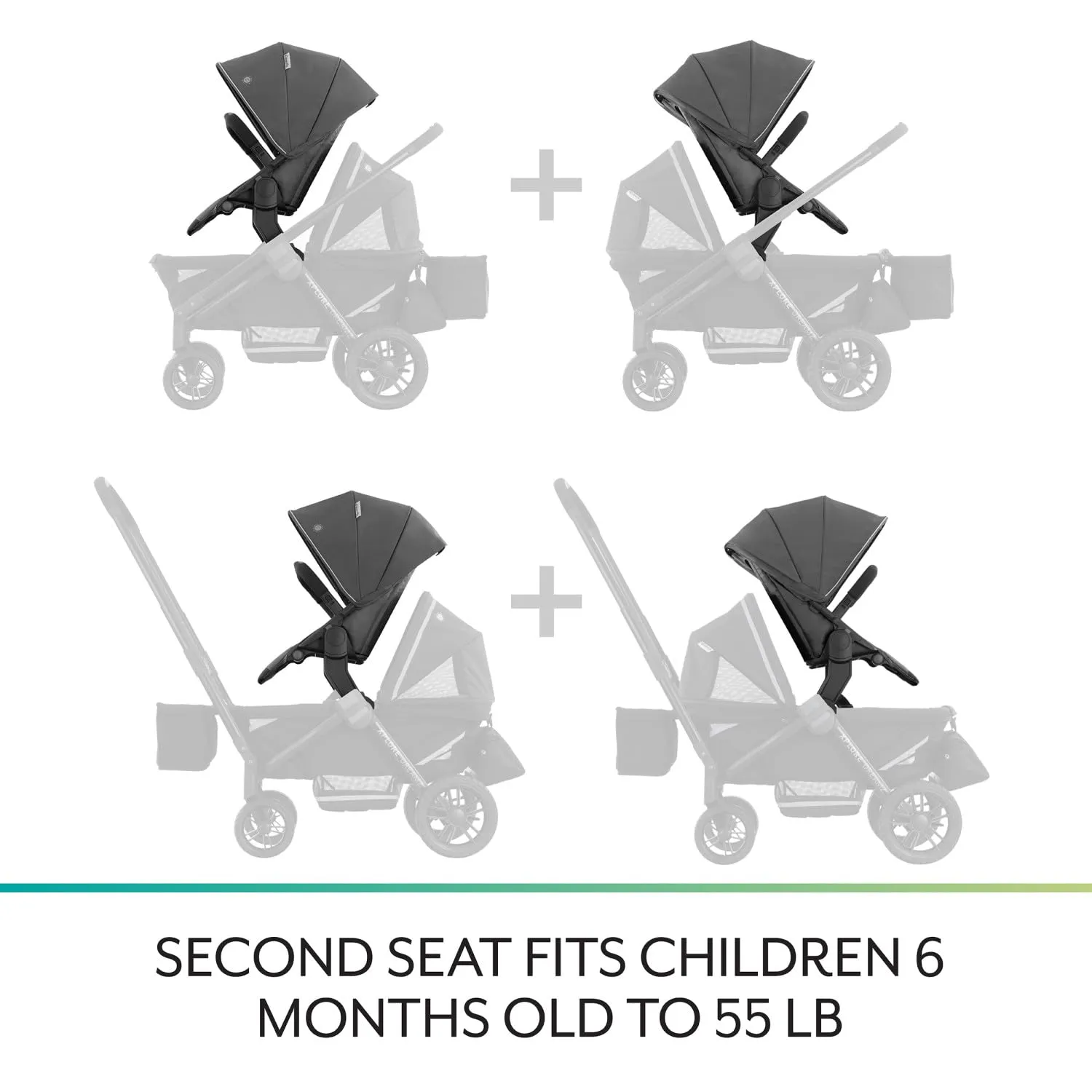 Evenflo Pivot Xplore Stroller Wagon Second Seat (Windsor Gray)