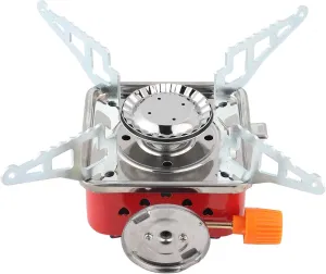 EVTSCAN Camping Heating Stove Burner, Portable Mini Outdoor Folding Metal Camping Gas Stove Furnace Burner Picnic