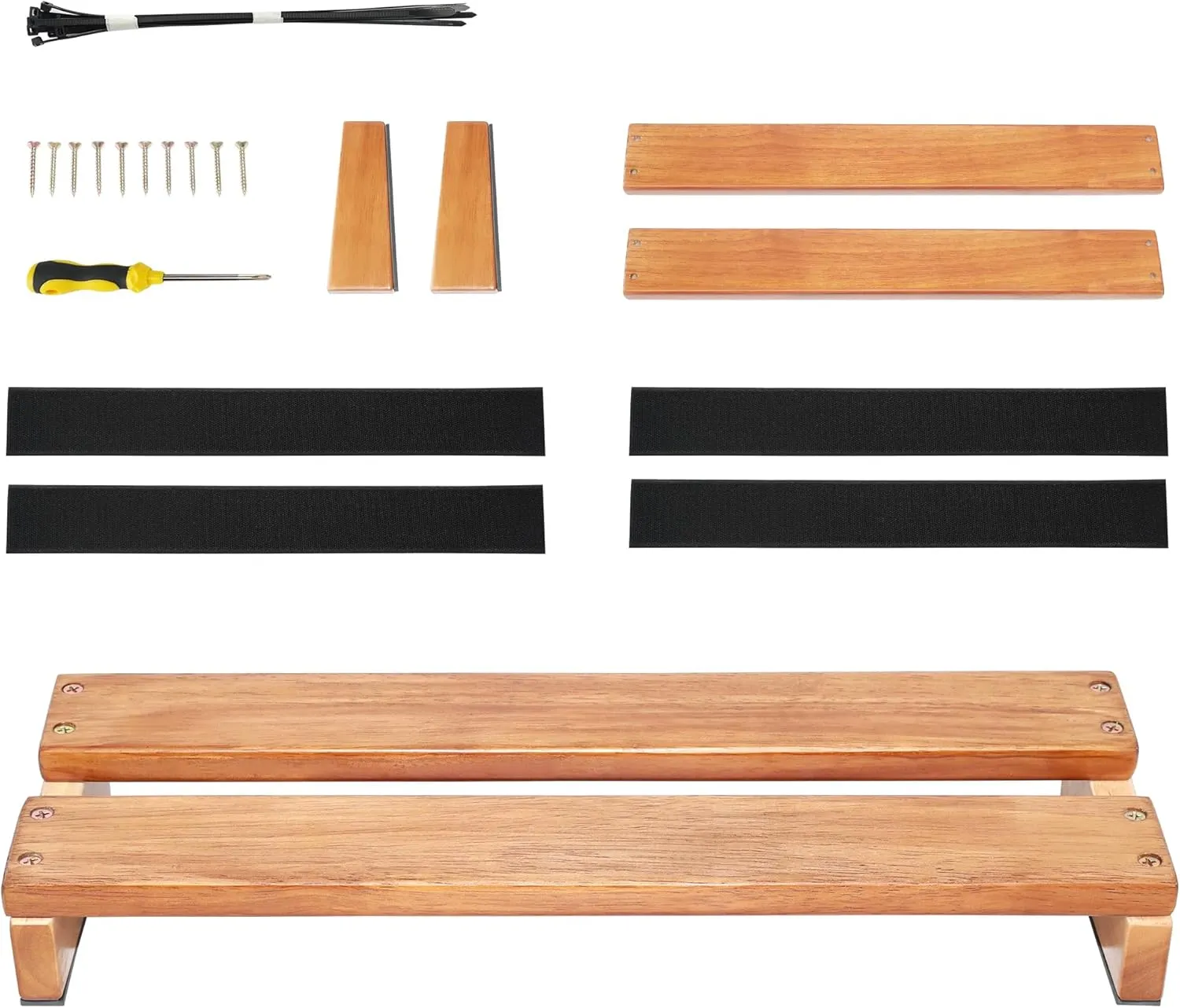 EX Guitar Pedal Board Compact Wooden Pedalboard Kit (15.7" x 5.5")