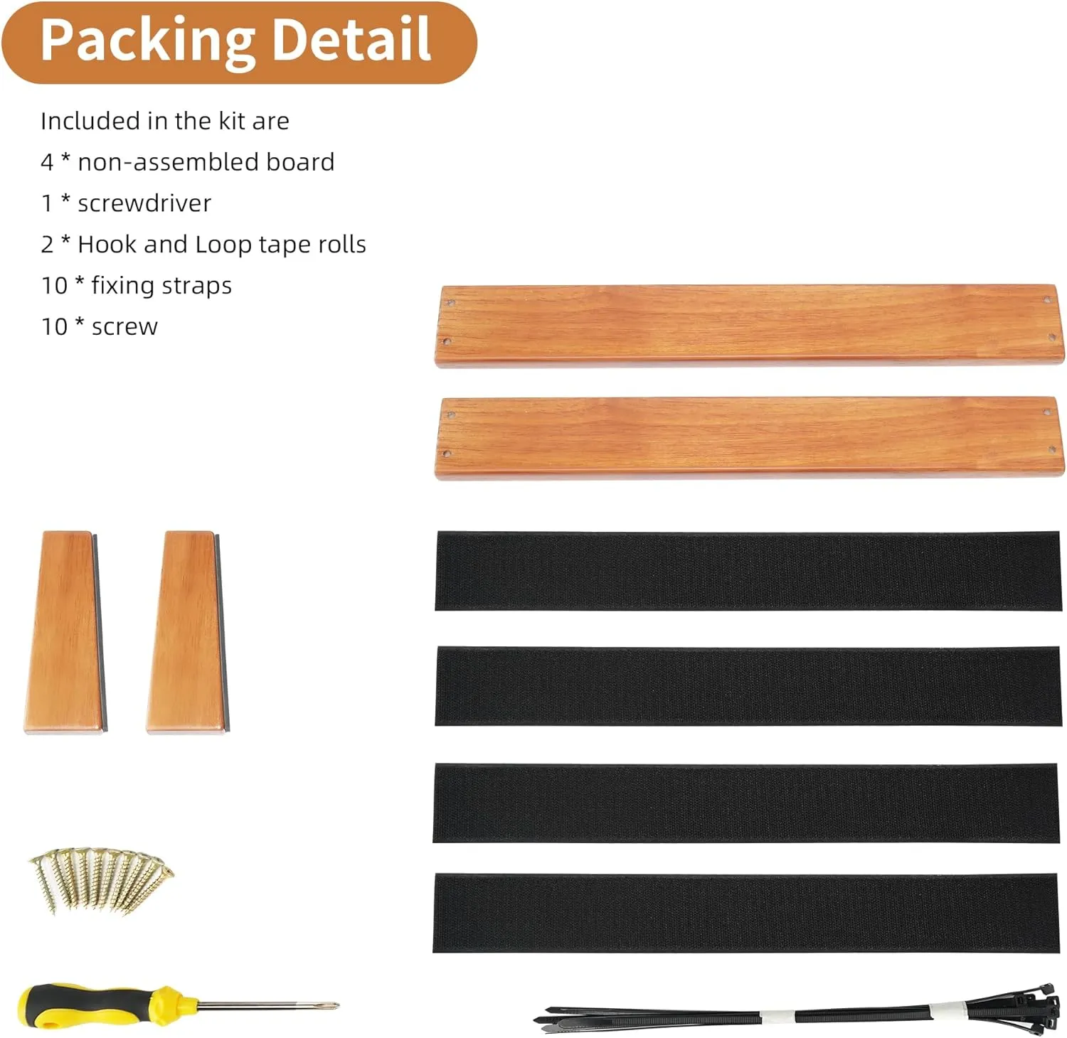 EX Guitar Pedal Board Compact Wooden Pedalboard Kit (15.7" x 5.5")