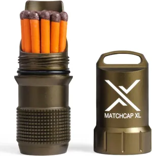 EXOTAC - MATCHCAP XL Waterproof Camping Match Kit Holder with Integrated Striker