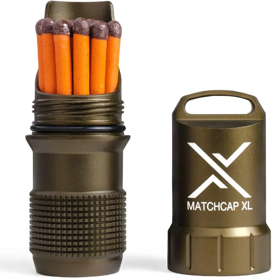 EXOTAC - MATCHCAP XL Waterproof Camping Match Kit Holder with Integrated Striker
