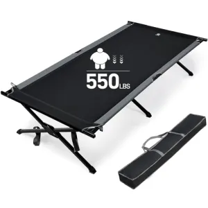 Extra Wide Camping Cot for Adults Oversized XXL Sleeping Cots Folding Cot Bed w/ Carry Bag