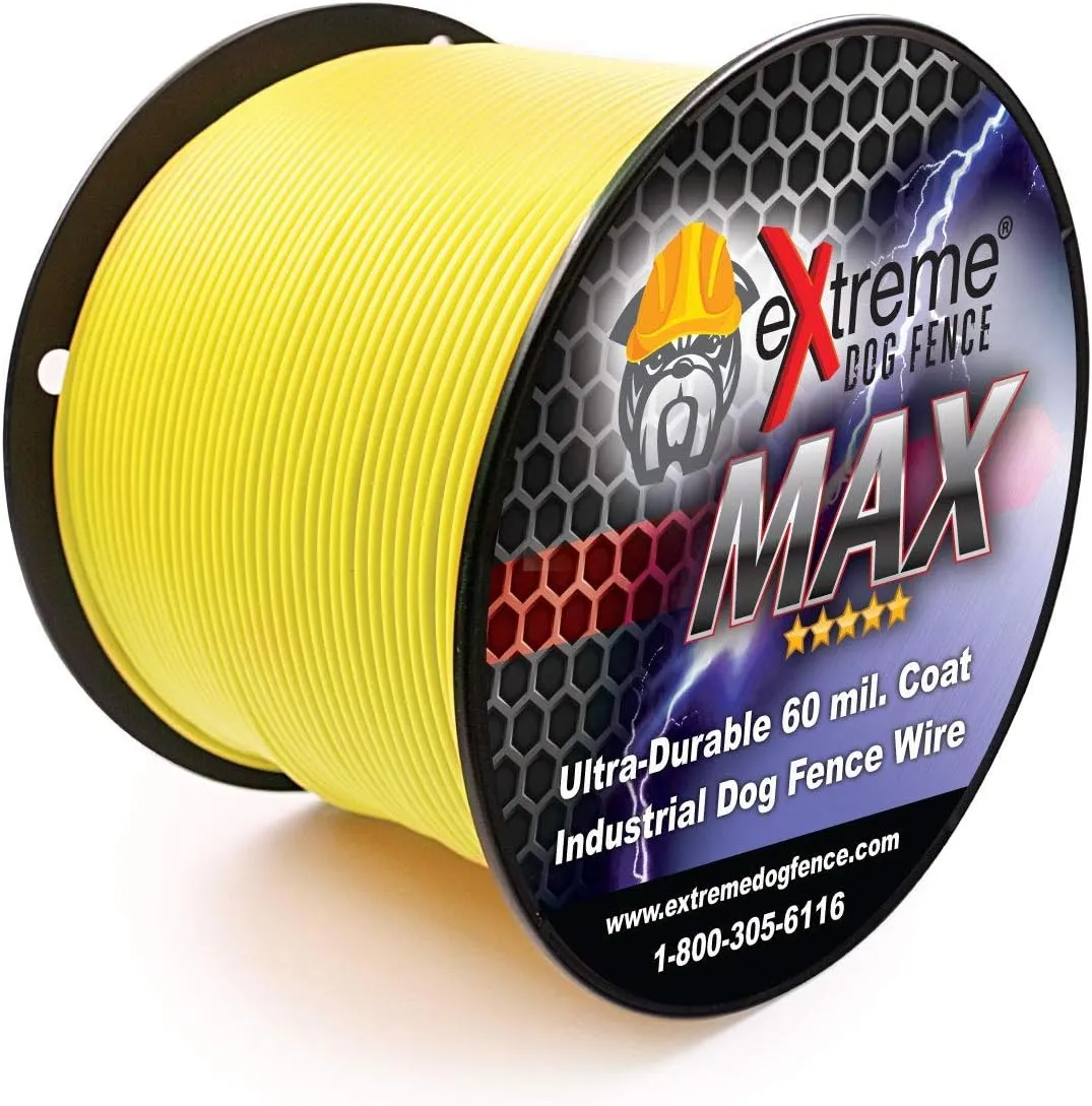 Extreme Dog Fence Max Grade Electric Dog Fence - 4 Dog Kit - 2000 Feet of Heavy Duty -Plus Maximum Duty Wire for Ultimate Performance and Reliability