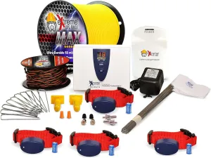 Extreme Dog Fence Max Grade Electric Dog Fence - 4 Dog Kit - 2000 Feet of Heavy Duty -Plus Maximum Duty Wire for Ultimate Performance and Reliability