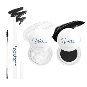 Eyebrow Wax, Waterproof Eyebrow Wax, 2 Colors Smudge Proof Eyebrow Setting Gel for All Day Makeup Including Eyebrow Brush Eyebrow Pencil