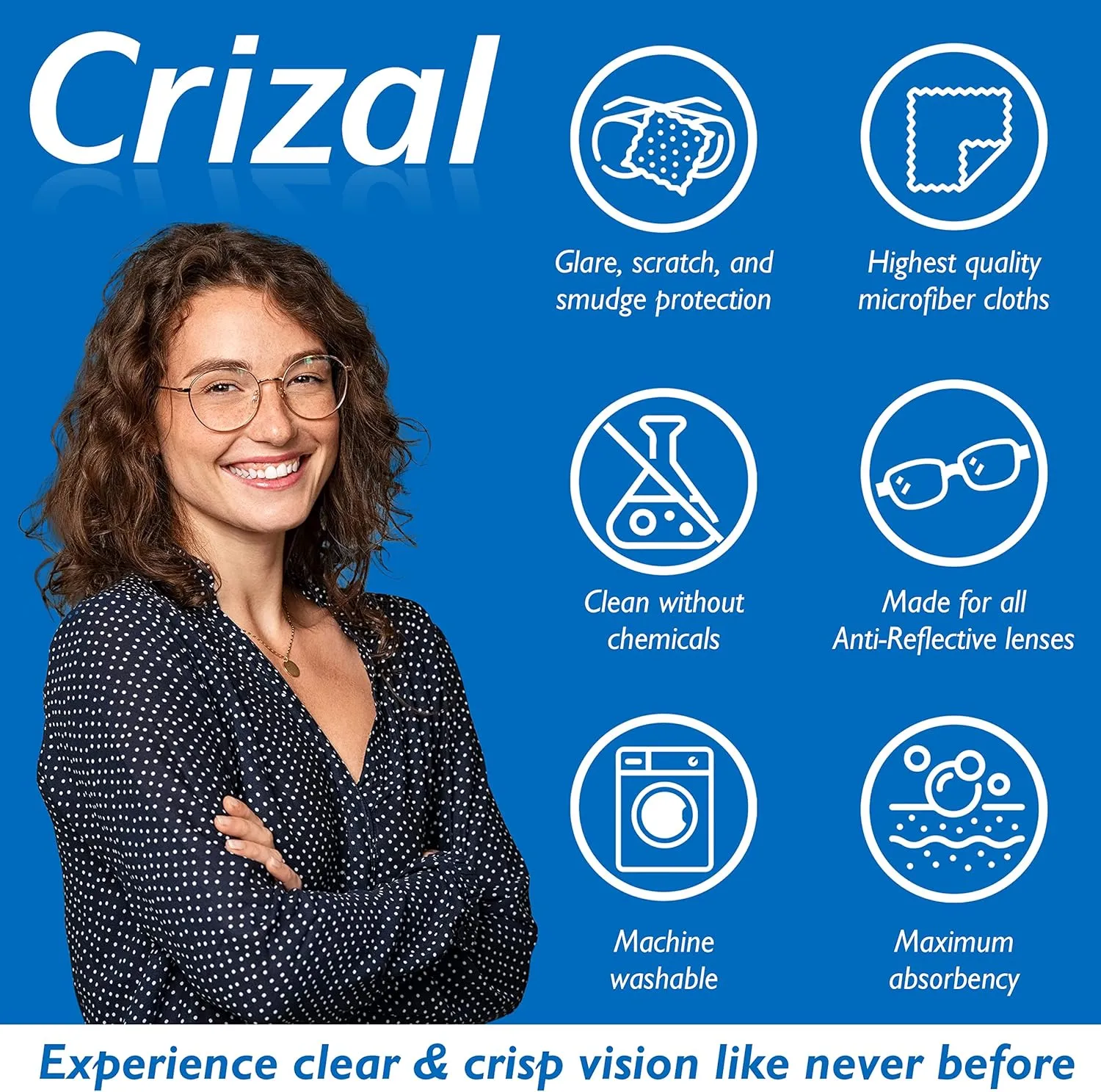 Eyeglass Lens Cleaner Kit, Doctor Recommended for Anti Reflective Lenses and Coating, 2oz Crizal Spray (2 Bottles) w/Crizal Microfiber Cloth and Crizal Pouch, 1pk