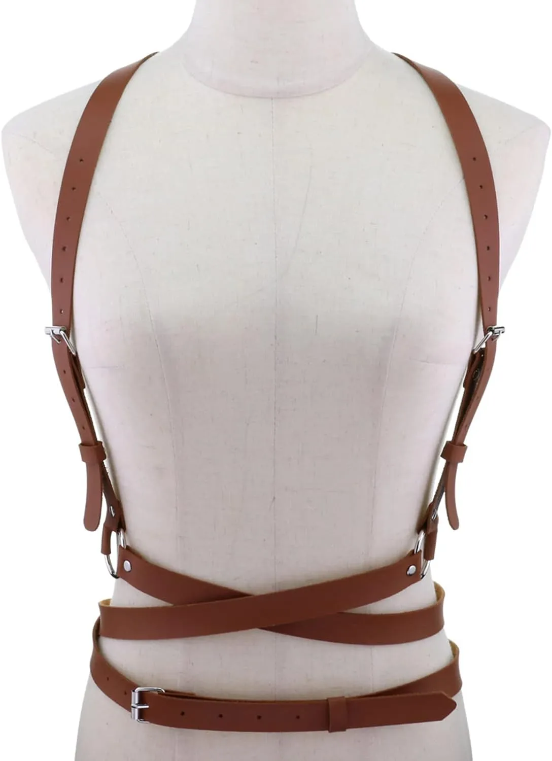 eYLun Women Leather Punk Waist Harness Belt