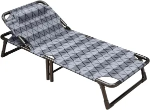 EYPKPL cots for Sleeping Folding Camping Bed 6 Speed Adjustable Camping Cot Steel Frame Camping Cots for Adults Load 287lbs Portable Folding Bed Stretching Freely