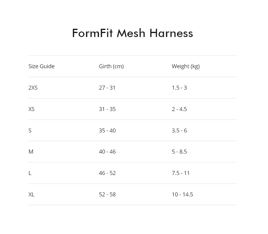 EzyDog FormFit Mesh Harness Blue