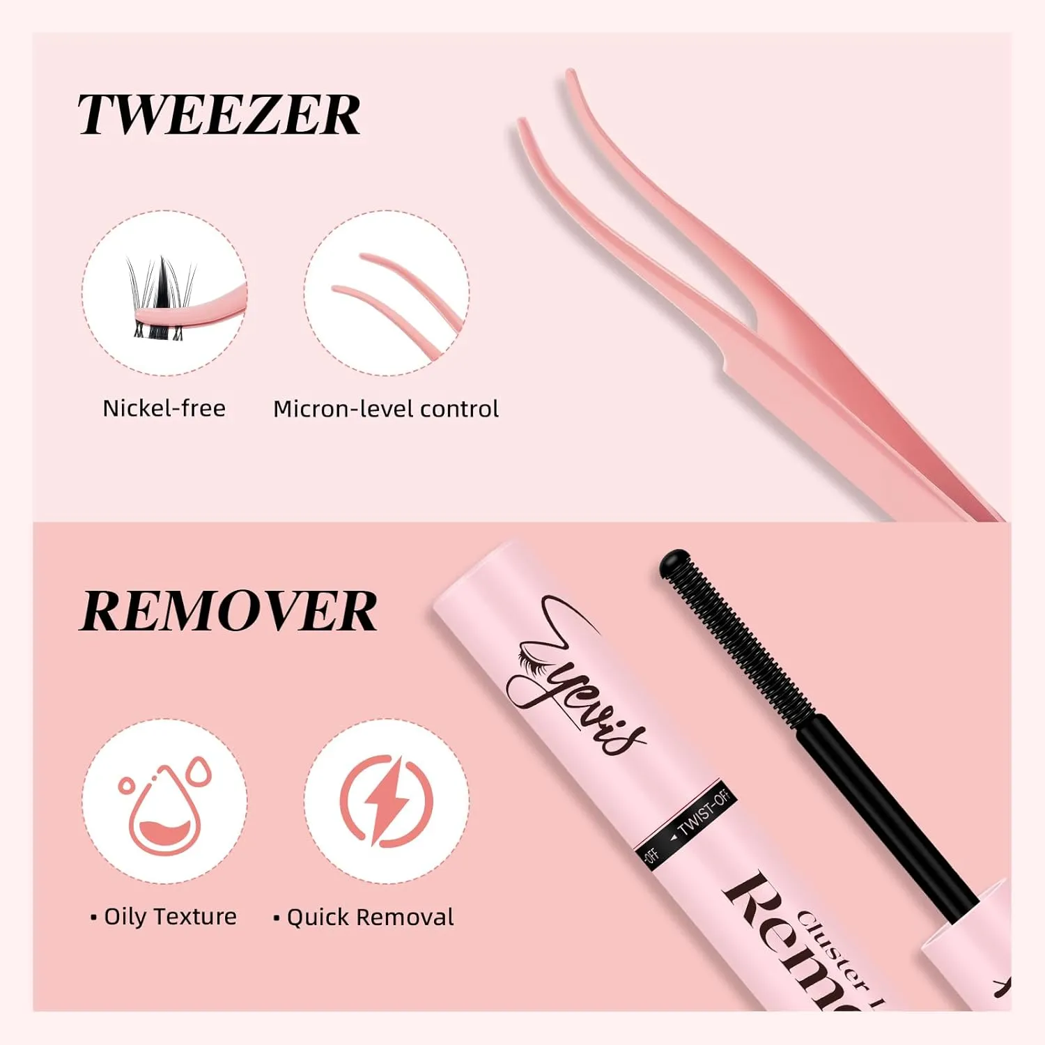 Fairy Lash Clusters Kit 144PCS Ultra-Thin Invisible Band Lash Extension Kit 8-18mm Manga Eyelash Extension Kit C Curl Lash Clusters Wet-Look Anime DIY at Home （Fairy Kit,8-18mm）