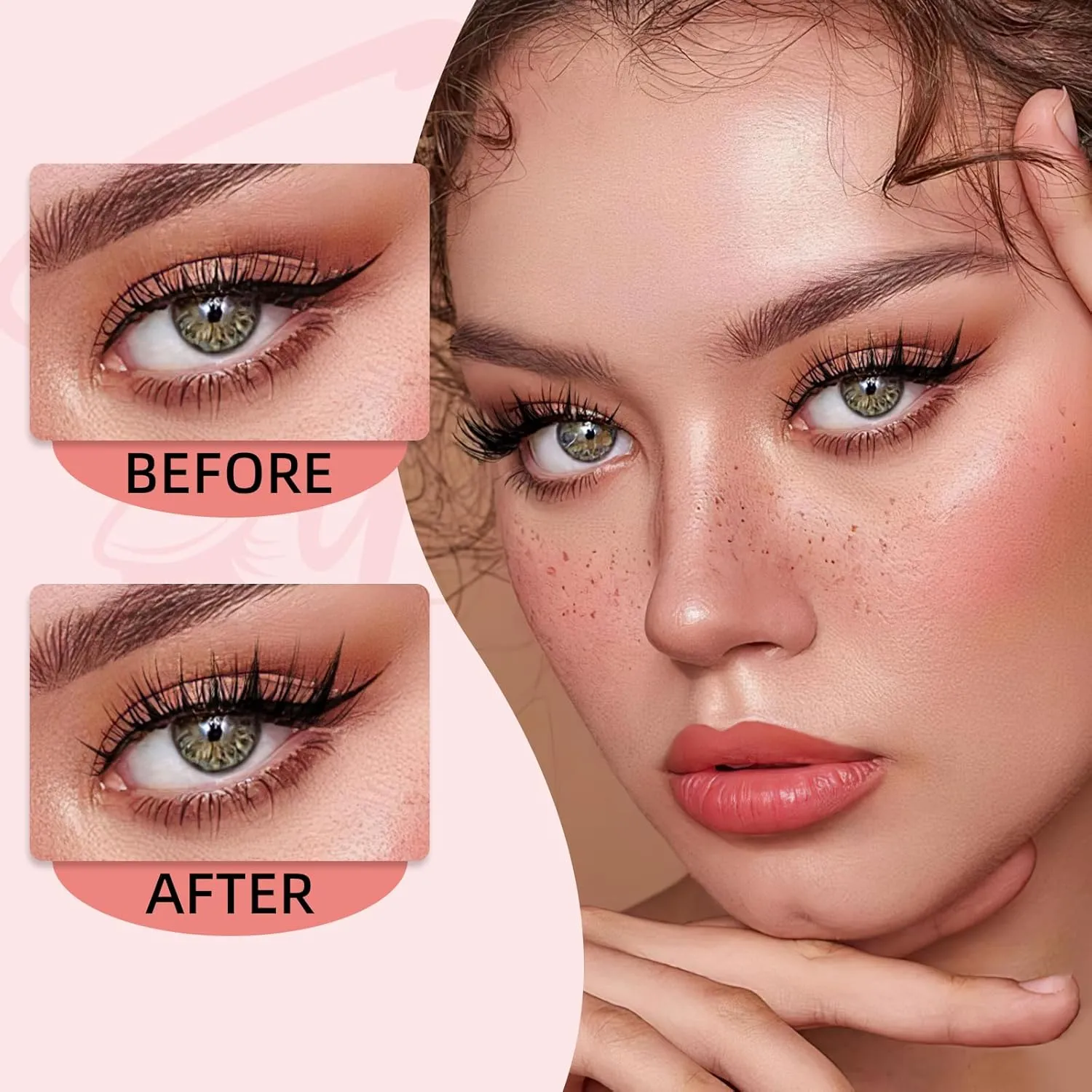 Fairy Lash Clusters Kit 144PCS Ultra-Thin Invisible Band Lash Extension Kit 8-18mm Manga Eyelash Extension Kit C Curl Lash Clusters Wet-Look Anime DIY at Home （Fairy Kit,8-18mm）