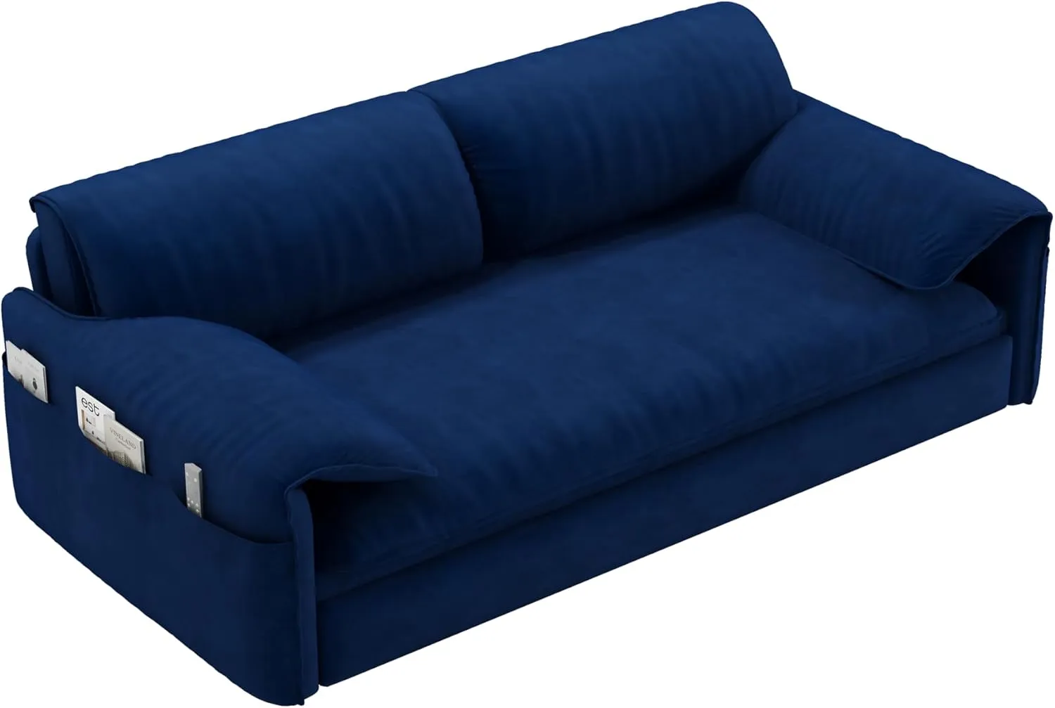 FANYE 63.8" W Living Room Queen Size Sofabed 3 in 1 Convertible Sleeper Sofa Lounge Chaise Daybed, Oversized Loveseat Sofa&Couch W/Pull Out Sleep Couch Bed and Pillow Armrests for Home Apartment