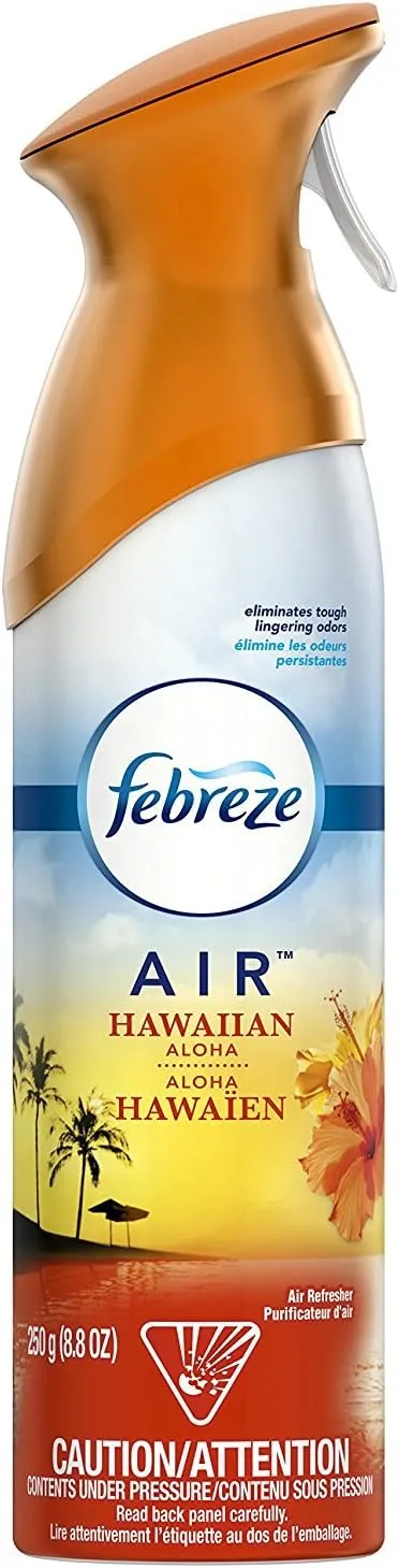 Febreze Air Freshener and Odor Fighter Spray, Hawaiian Aloha Scent, 8.8 Oz (Pack of 6)