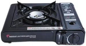 FHCF200 Portable Butane Stove, 10,000 BTU, Piezoelectric Ignition, Black