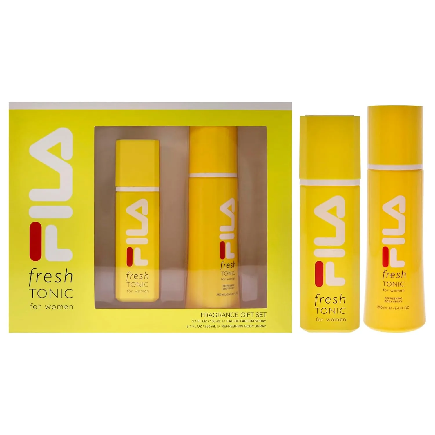 Fila Fresh Yellow for Women - 2 Pc Gift Set 3.4oz EDP Spray, 8.4oz Body Spray