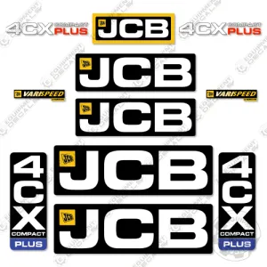 Fits JCB 4CX Compact Plus Decal Kit Backhoe