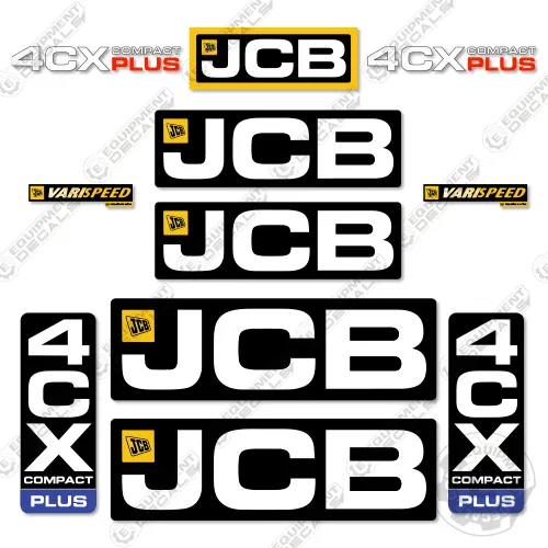Fits JCB 4CX Compact Plus Decal Kit Backhoe
