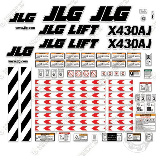 Fits JLG X430AJ Decal Kit Boom Lift