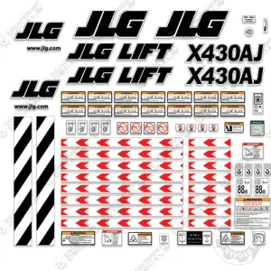 Fits JLG X430AJ Decal Kit Boom Lift