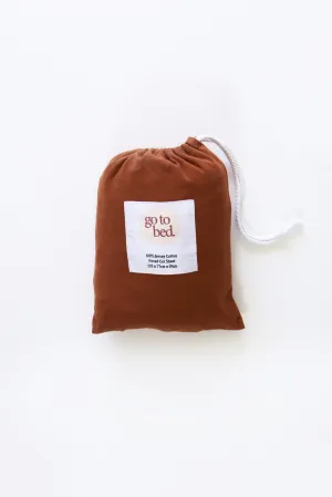 Fitted Cot Sheet - Clay
