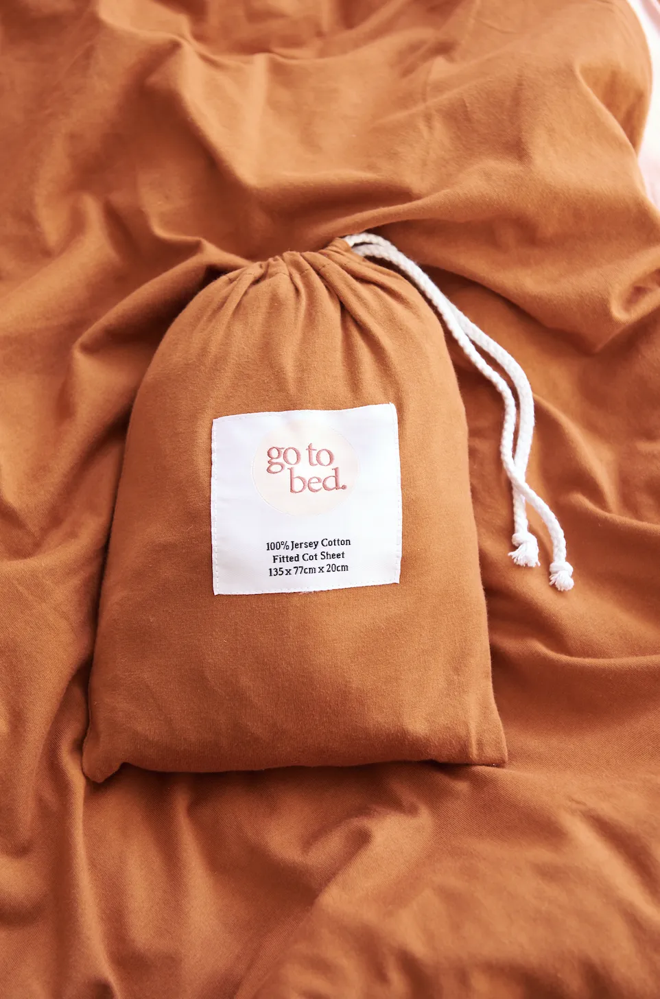 Fitted Cot Sheet - Clay