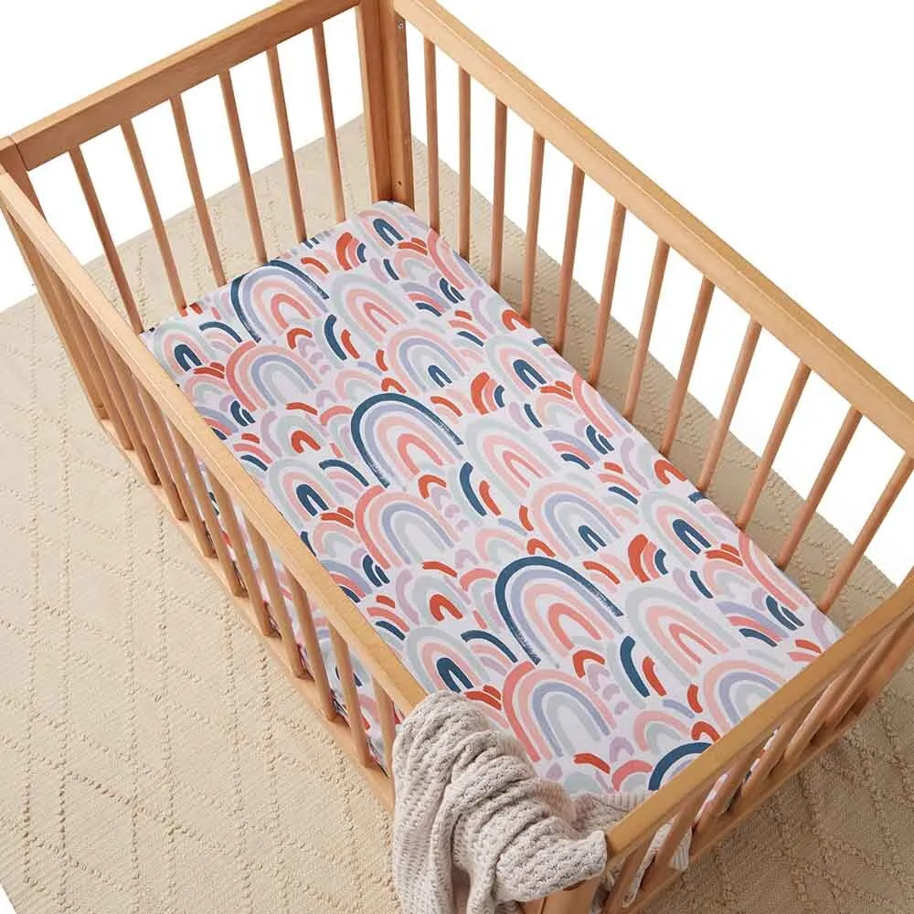 Fitted Cot Sheet Rainbow Baby