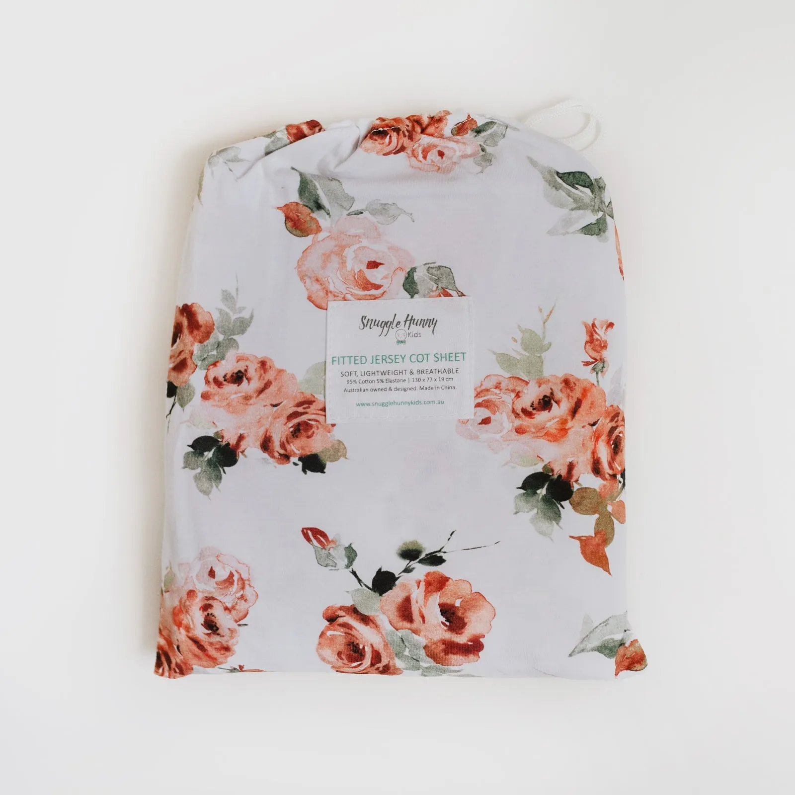 Fitted Cot Sheet - Rosebud