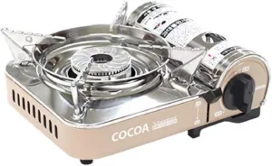 Fivestars Cocoa Mini Size Butane Fuel Portable Outdoor Camping Gas Range Stove Burner Cookware (Fuel Not Included)