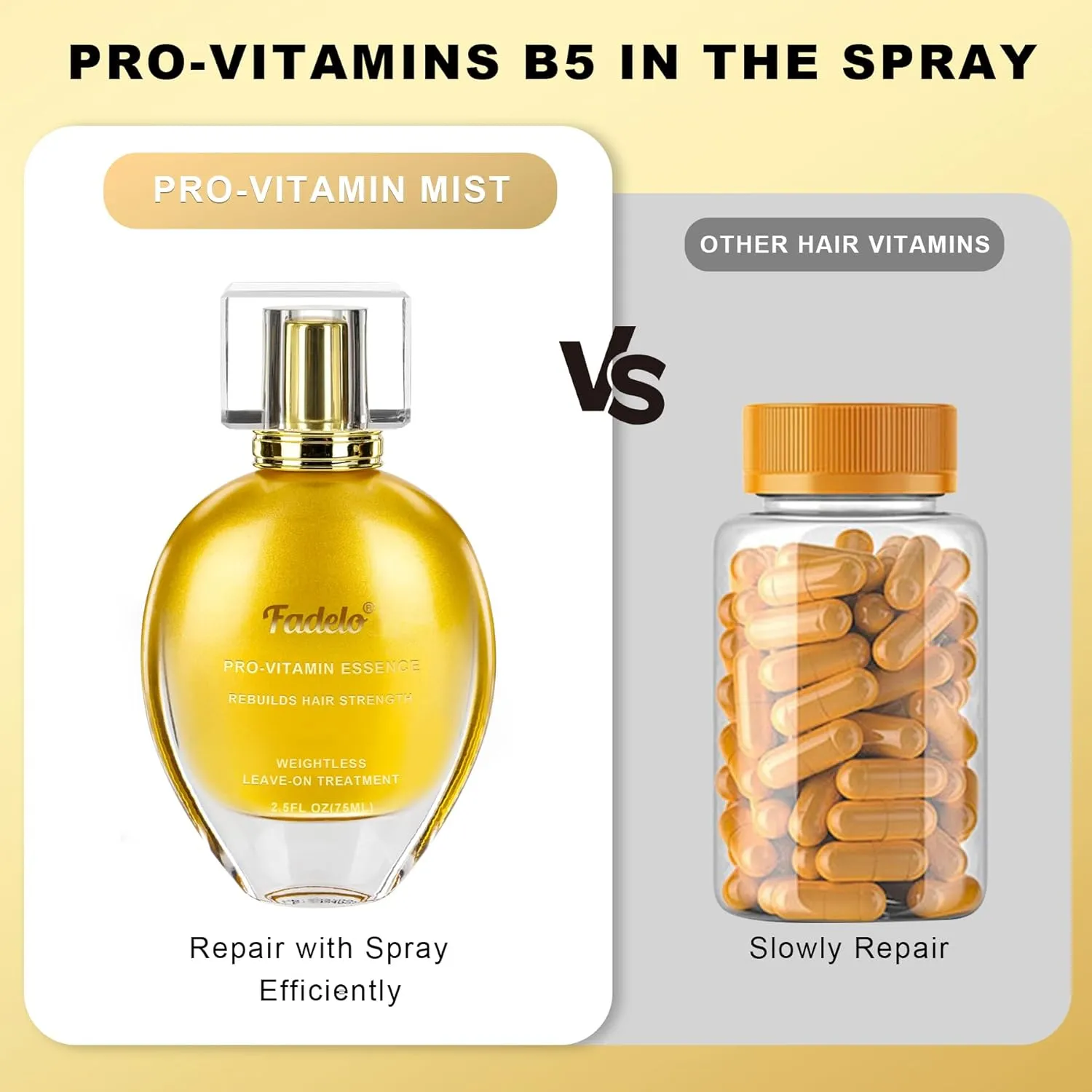 Floral Hair Perfume, Delicate Hair Fragrance with Vitamin Essence B5, Natural Hair Perfume Oil for Damaged Hair, Leave-In Nourishes and Moisturizes Hair Shine Spray, 2.5Fl Oz (75ML) (Floral)