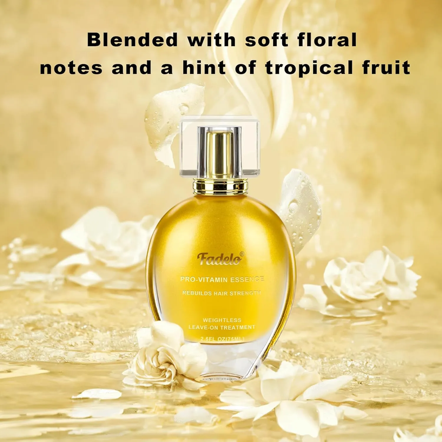 Floral Hair Perfume, Delicate Hair Fragrance with Vitamin Essence B5, Natural Hair Perfume Oil for Damaged Hair, Leave-In Nourishes and Moisturizes Hair Shine Spray, 2.5Fl Oz (75ML) (Floral)