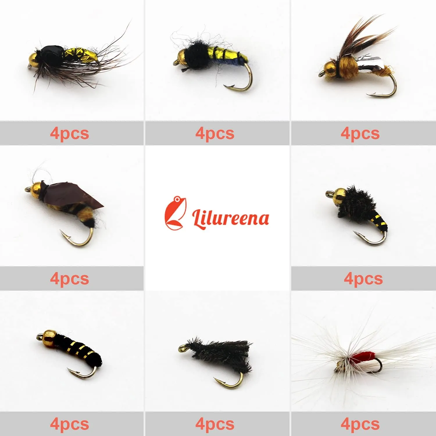 Fly Fishing Kit with Tackle Dry/Wet Fly Handcrafted Lures, Streamer for Trout, Bass, Salmon