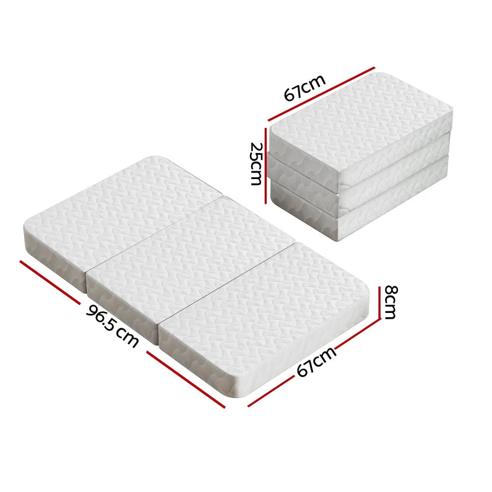 Foldable Cot Mattress with Bamboo Cover