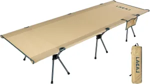 Foldable High/Low 2 Modes Camping Cot with Side Pocket, Extend Legs, Storage Bag, Ultralight & Durable Backpacking Travel Tent Cot, Easy to use for Woman & Man