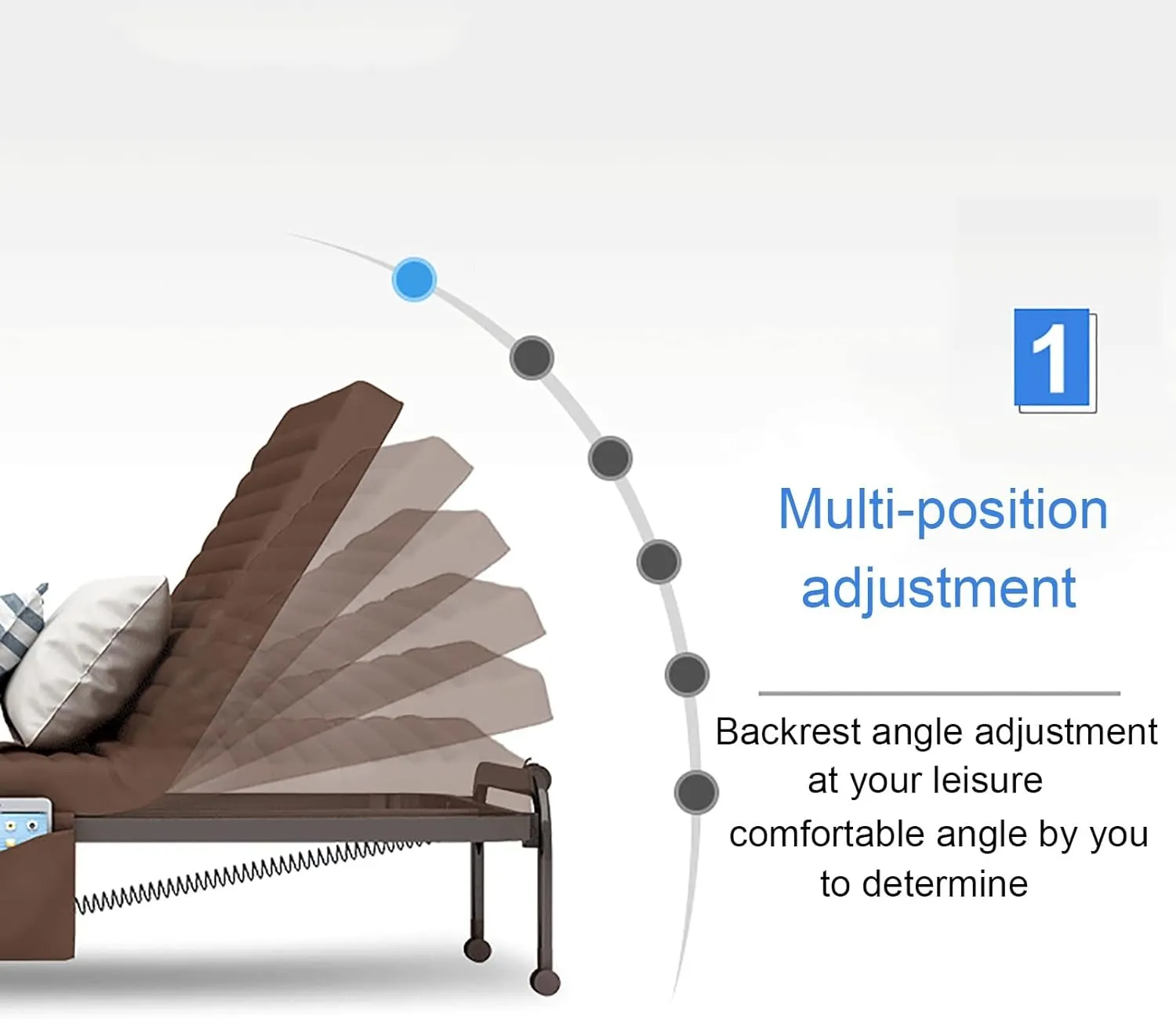 Folding Adults Camping Cot, Heavy Duty Sleeping Cots with Carry Bag, Portable Travel Camp Cots for Home with Armrests and Side Organizer Pockets, 200KG Max Load, 6-Speed Adjustment (Color : Reddi