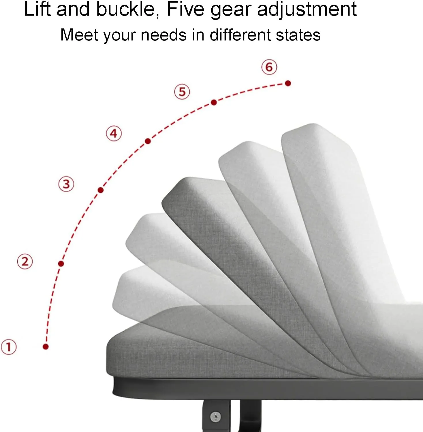 Folding Bed, Folding Camping Cot, Portable Foldable Bed with 6 Gears Adjustable, Heavy Duty Sleeping Cots with 8 Wheels, Fold Up Bed, Easily Bear 250KG, for Travel Outdoor Home Office(190x95cm/74.8x37